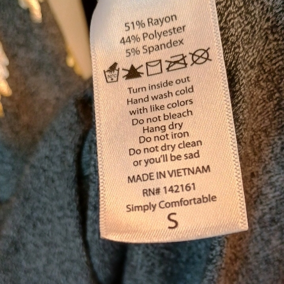 LuLaRoe Black and Cream A-Line High Low Dress - Picture 5 of 5